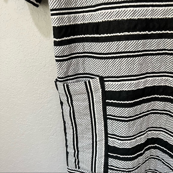 ZARA Trafaluc fall winter collection smock shirt tunic, 28, white black stripes - Picture 6 of 10